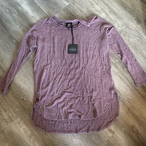 Bobeau Ladies' S L/S Fuzzy Top - Purple